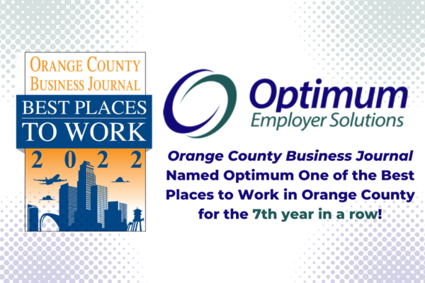 Optimum Employer Solutions Again Named One of the Best Places to Work in Orange County