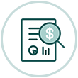 Financial report analysis with dollar focus.
